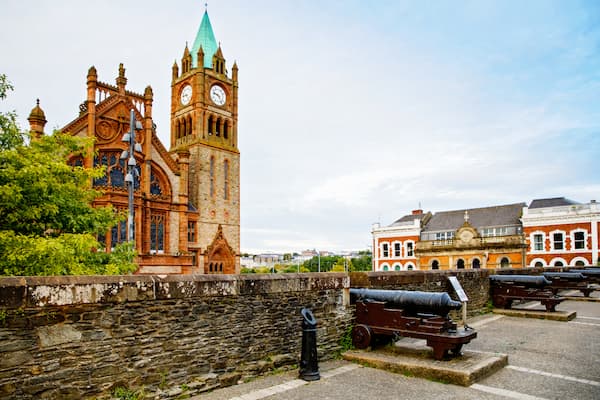 The historic city walls of Derry